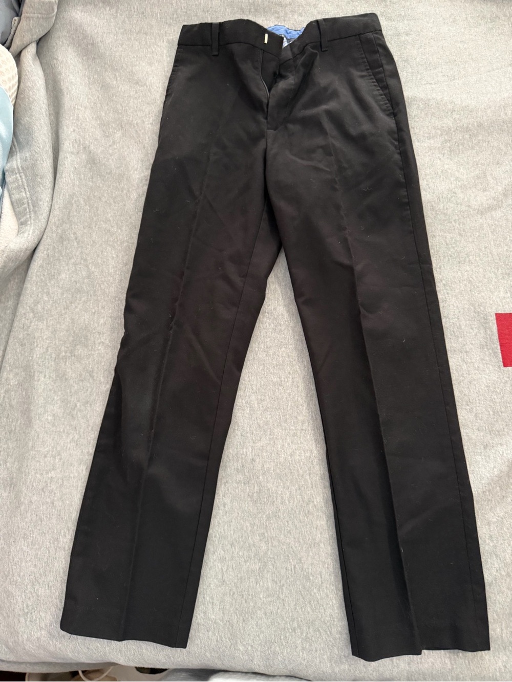 IZOD Boys Flat Front Dress Pants - Black - Size 10 Regular